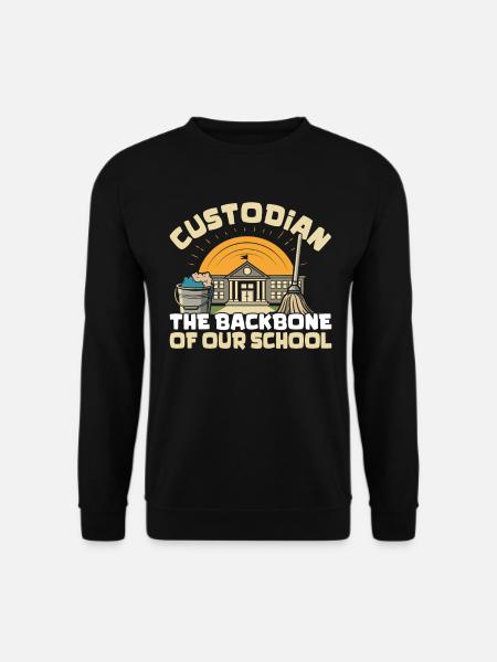 Das Rückgrat unserer Schule Lustiger Hausmeister - Unisex Pullover - Schwarz