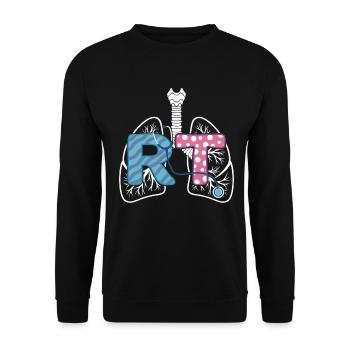 Inhalothérapeute Pneumothérapie Poumon - Sweat-shirt Unisexe - noir - Devant - Alina (178cm) & Michal (187cm)