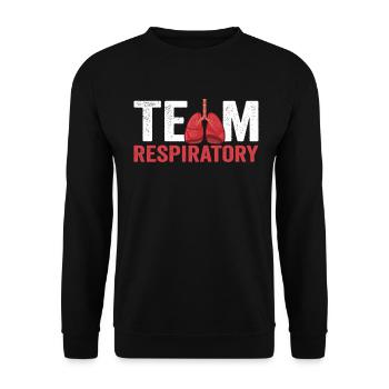 Team Respiratory Therapy Pulmonologist Lung - Unisex Sweatshirt - black - Front - Alina (178cm) & Michal (187cm)