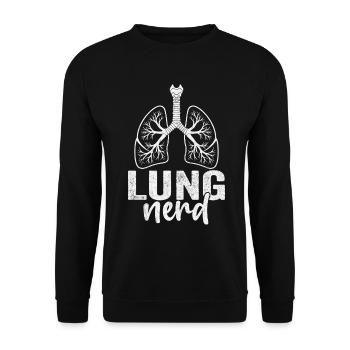 Poumon Nerd Pulmonaire Drôle Inhalothérapeute - Sweat-shirt Unisexe - noir - Devant - Alina (178cm) & Michal (187cm)