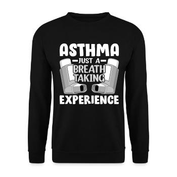 Asthme À couper le souffle Expérience drôle Pulmonaire - Sweat-shirt Unisexe - noir - Devant - Alina (178cm) & Michal (187cm)