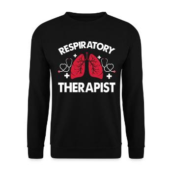 Inhalothérapeute Soutien en santé pulmonaire - Sweat-shirt Unisexe - noir - Devant - Alina (178cm) & Michal (187cm)