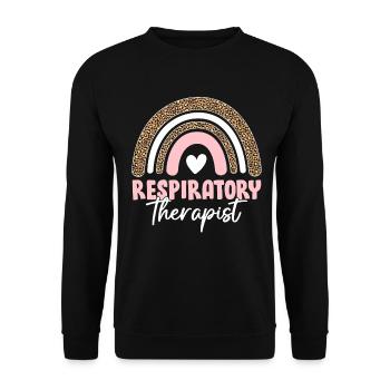 Inhalothérapeute Boho Rainbow Healthcare - Sweat-shirt Unisexe - noir - Devant - Alina (178cm) & Michal (187cm)