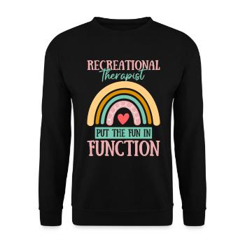 Recreational Therapist Funny Leisure Therapeutic - Unisex Sweatshirt - black - Front - Alina (178cm) & Michal (187cm)