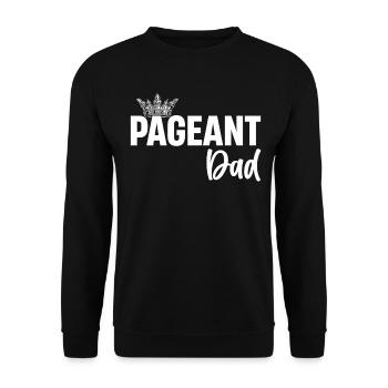 Festzug Papa Glanz Glam Schönheitswettbewerb Lustig Vater - Unisex Pullover - Schwarz - Vorne - Alina (178cm) & Michal (187cm)