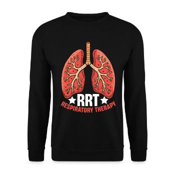 Respiratory Therapy Funny Pulmonologist - Unisex Sweatshirt - black - Front - Alina (178cm) & Michal (187cm)