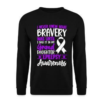 I Never Knew What Bravery Was Until Funny - Unisex Sweatshirt - black - Front - Alina (178cm) & Michal (187cm)