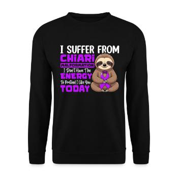 I Suffer From Chiari Malformation Neurological - Unisex Sweatshirt - black - Front - Alina (178cm) & Michal (187cm)