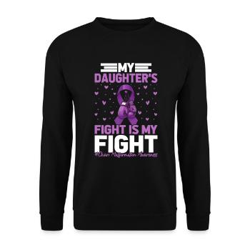 Proud Mom Of A Chiari Malformation Purple ACM - Unisex Sweatshirt - black - Front - Alina (178cm) & Michal (187cm)