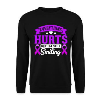 Tout Fait Mal Chiari Malformation ACM Violet - Sweat-shirt Unisexe - noir - Devant - Alina (178cm) & Michal (187cm)
