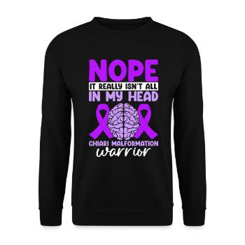 It Really Isn't All In My Head Purple Chiari - Unisex Sweatshirt - black - Front - Alina (178cm) & Michal (187cm)