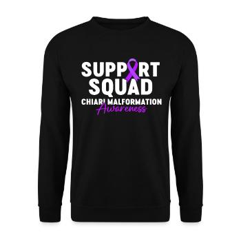 Support Squad Chiari Malformation Awareness - Unisex Sweatshirt - black - Front - Alina (178cm) & Michal (187cm)