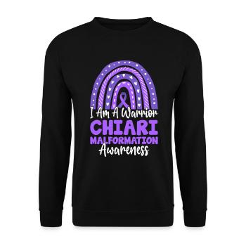 I Am A Warrior Purple Boho Rainbow Chiari - Unisex Sweatshirt - black - Front - Alina (178cm) & Michal (187cm)
