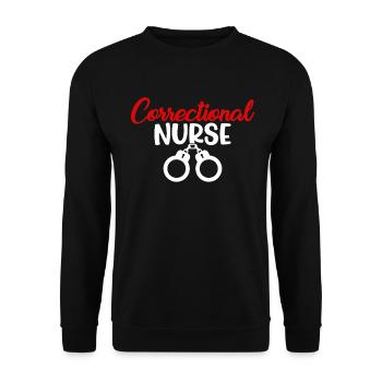 Correctional Nurse Medical Examiner Jail Nurse - Unisex Sweatshirt - black - Front - Alina (178cm) & Michal (187cm)