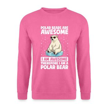 Eisbären sind großartige Meeressäuger Bär - Unisex Pullover - Pink - Vorne