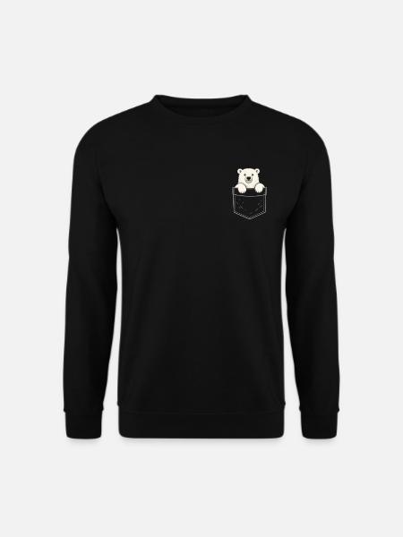 Eisbär Tasche Arktische Tiere Meer - Unisex Pullover - Schwarz