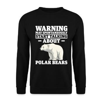 Drôle d’ours polaires Espèces en voie de disparition Arctique - Sweat-shirt Unisexe - noir - Devant - Alina (178cm) & Michal (187cm)