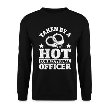 Taken By A Correctional Officer Funny Wife - Unisex Sweatshirt - black - Front - Alina (178cm) & Michal (187cm)
