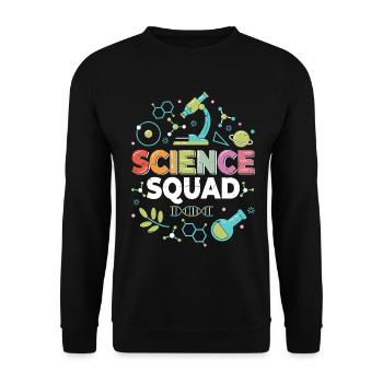 Science Squad Scientifique de laboratoire scientifique drôle - Sweat-shirt Unisexe - noir - Devant - Alina (178cm) & Michal (187cm)