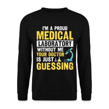Je suis un fier laboratoire médical Funny Lab - Sweat-shirt Unisexe - noir - Devant - Alina (178cm) & Michal (187cm)