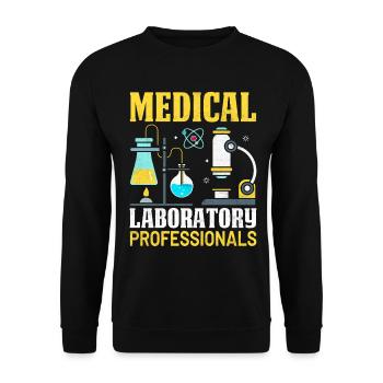 Professionnels de laboratoire médical Scientifique de laboratoire - Sweat-shirt Unisexe - noir - Devant - Alina (178cm) & Michal (187cm)