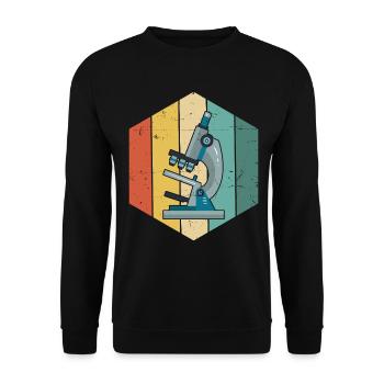 Drôle de scientifique de laboratoire rétro vintage MLS laboratoire médical - Sweat-shirt Unisexe - noir - Devant - Alina (178cm) & Michal (187cm)