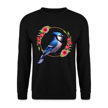 Geai bleu Cyanocitta Cristata Ornithologue - Sweat-shirt Unisexe - noir - Devant - Alina (178cm) & Michal (187cm)