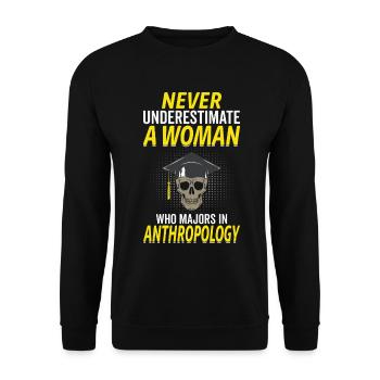 Drôle d’anthropologie Scientifique Comportement humain - Sweat-shirt Unisexe - noir - Devant - Alina (178cm) & Michal (187cm)