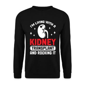 Nierentransplantation Organspender Nierenoperation - Unisex Pullover - Schwarz - Vorne - Alina (178cm) & Michal (187cm)