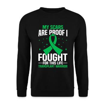 My Scars Are Proof I Fought for This Life Kidney - Unisex Sweatshirt - black - Front - Alina (178cm) & Michal (187cm)