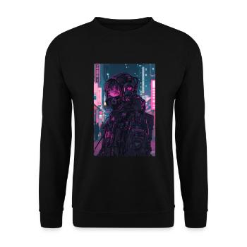 Horror Anime Manga Japan Japanese Creepy Kawaii - Unisex Sweatshirt - black - Front - Alina (178cm) & Michal (187cm)