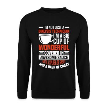 Drôle de dialyse Tech Hémodialyse Néphrologie - Sweat-shirt Unisexe - noir - Devant - Alina (178cm) & Michal (187cm)