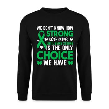 Wir wissen nicht, wie stark wir sind, bis die Niere - Unisex Pullover - Schwarz - Vorne - Alina (178cm) & Michal (187cm)