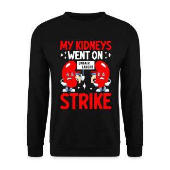 Mes reins ont fait grève injuste - Sweat-shirt Unisexe - noir - Devant - Alina (178cm) & Michal (187cm)