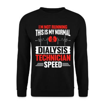 Funny Dialysis Technician Kidney Nephrology - Unisex Sweatshirt - black - Front - Alina (178cm) & Michal (187cm)