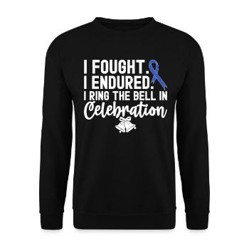 I Ring The Bell In Celebration Blue Ribbon Colon - Unisex Sweatshirt - black - Front - Alina (178cm) & Michal (187cm)