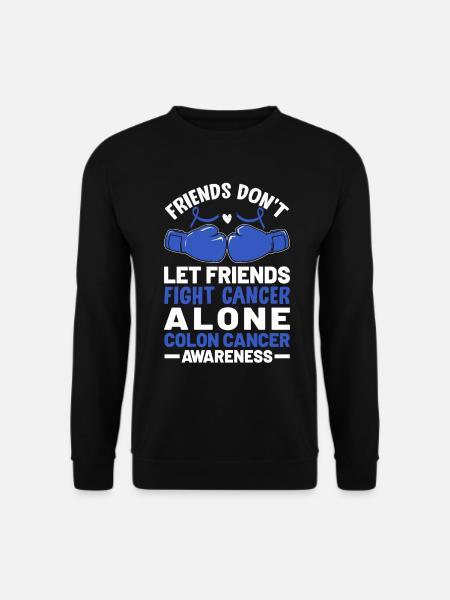 Freunde lassen Freunde nicht alleine gegen Krebs kämpfen - Unisex Pullover - Schwarz