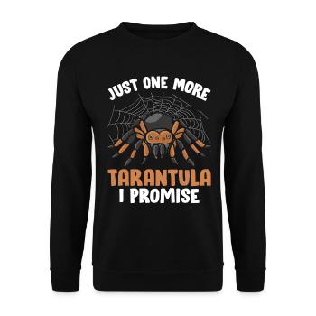 Nur noch eine Tarantel Spinnentier exotisch behaart - Unisex Pullover - Schwarz - Vorne - Alina (178cm) & Michal (187cm)