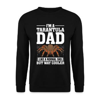 Tarantula Dad Funny Hairy Spider Arachnid Dad - Unisex Sweatshirt - black - Front - Alina (178cm) & Michal (187cm)