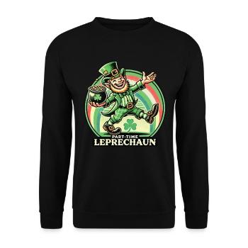 Leprechaun à temps partiel Fête de la Saint-Patrick - Sweat-shirt Unisexe - noir - Devant - Alina (178cm) & Michal (187cm)