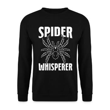 Spider Whisperer Arachnid Entomology Tarantula - Unisex Sweatshirt - black - Front - Alina (178cm) & Michal (187cm)