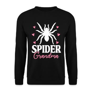 Spider Grandma Funny Tarantula Arachnid Grandma - Unisex Sweatshirt - black - Front - Alina (178cm) & Michal (187cm)