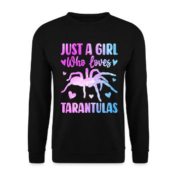Juste une fille qui aime les araignées arachnides tarentule - Sweat-shirt Unisexe - noir - Devant - Alina (178cm) & Michal (187cm)
