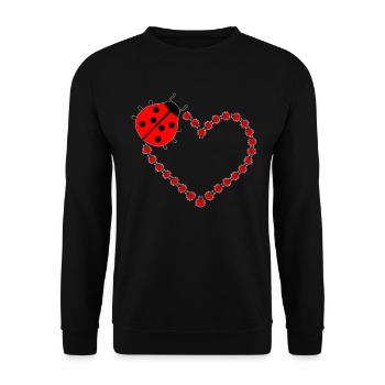Funny Ladybug Coccinellidae Small Beetles Insect - Unisex Sweatshirt - black - Front - Alina (178cm) & Michal (187cm)