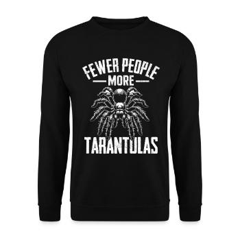 Funny Tarantula Introvert Arachnid Exotic Pet - Unisex Sweatshirt - black - Front - Alina (178cm) & Michal (187cm)