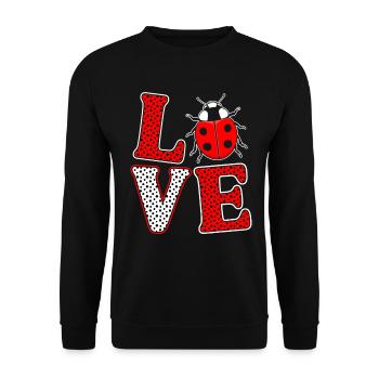 Love Funny Ladybug Entomology Coccinellidae - Unisex Sweatshirt - black - Front - Alina (178cm) & Michal (187cm)