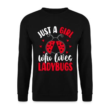 Just A Girl Who Loves Ladybugs Funny Insect Bugs - Unisex Sweatshirt - black - Front - Alina (178cm) & Michal (187cm)
