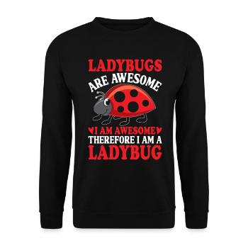 Funny Ladybug Entomology Insect Coccinellidae - Unisex Sweatshirt - black - Front - Alina (178cm) & Michal (187cm)