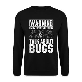 Attention : il se peut que je parle spontanément de bugs - Sweat-shirt Unisexe - noir - Devant - Alina (178cm) & Michal (187cm)