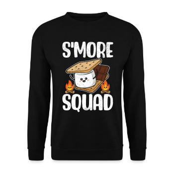 Smore Squad Craquelins Graham à la guimauve drôle - Sweat-shirt Unisexe - noir - Devant - Alina (178cm) & Michal (187cm)